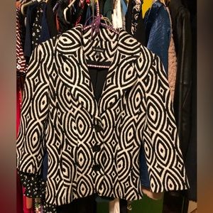 Vintage 1990s Le Château op art Blazer XS